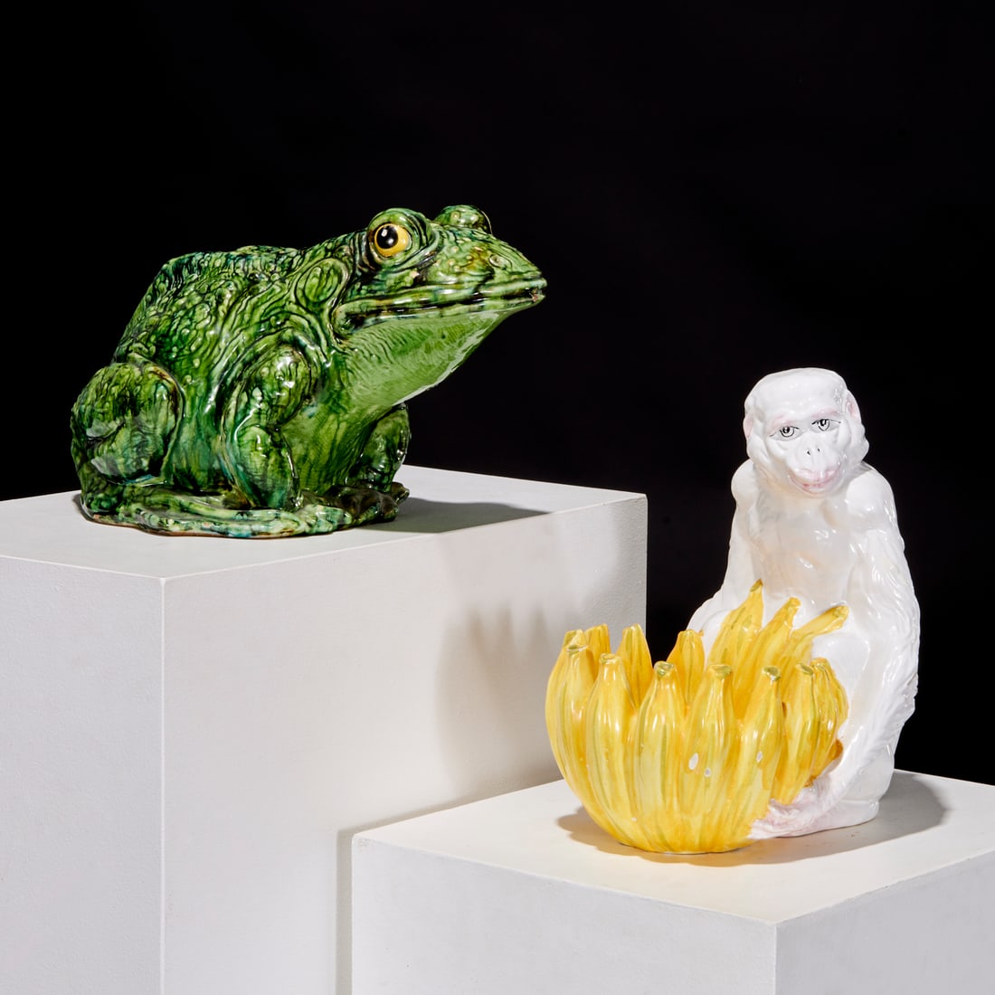 Large Italian ceramic frog and monkey (1 of 8)