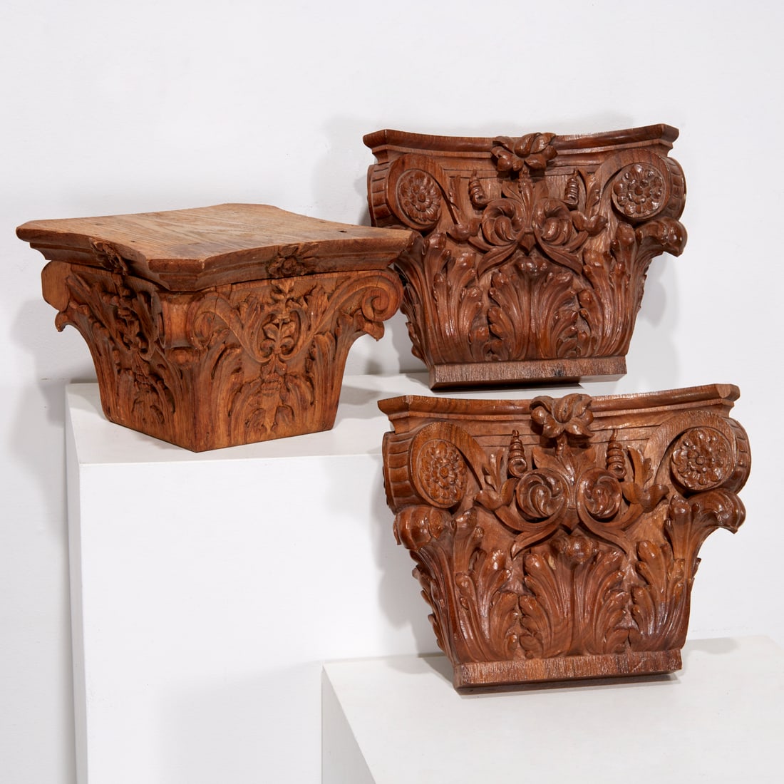 (3) antique Continental Corinthian capitals (1 of 7)