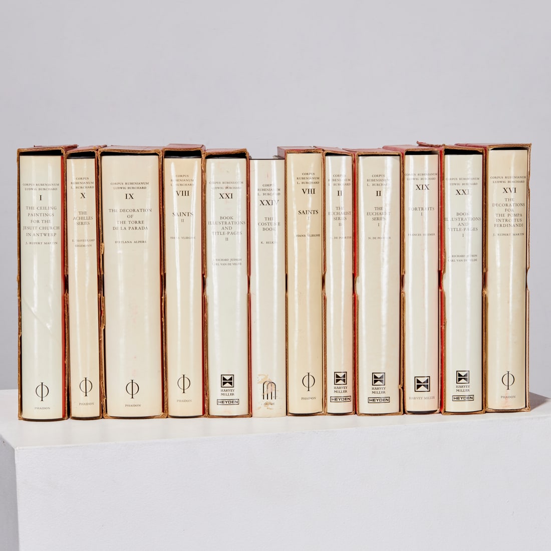 Corpus Rubenianum, Ludwig Burchard, (12) Vols.: Corpus Rubenianum, Ludwig Burchard, (12) Vols., Peter Paul Rubens, An Illustrated Catalogue Raisonne. John Rupert Martin, N. de Poorter, Hans Vlieghe and others. Phaidon, Harvey Miller/Heyden, and Arc