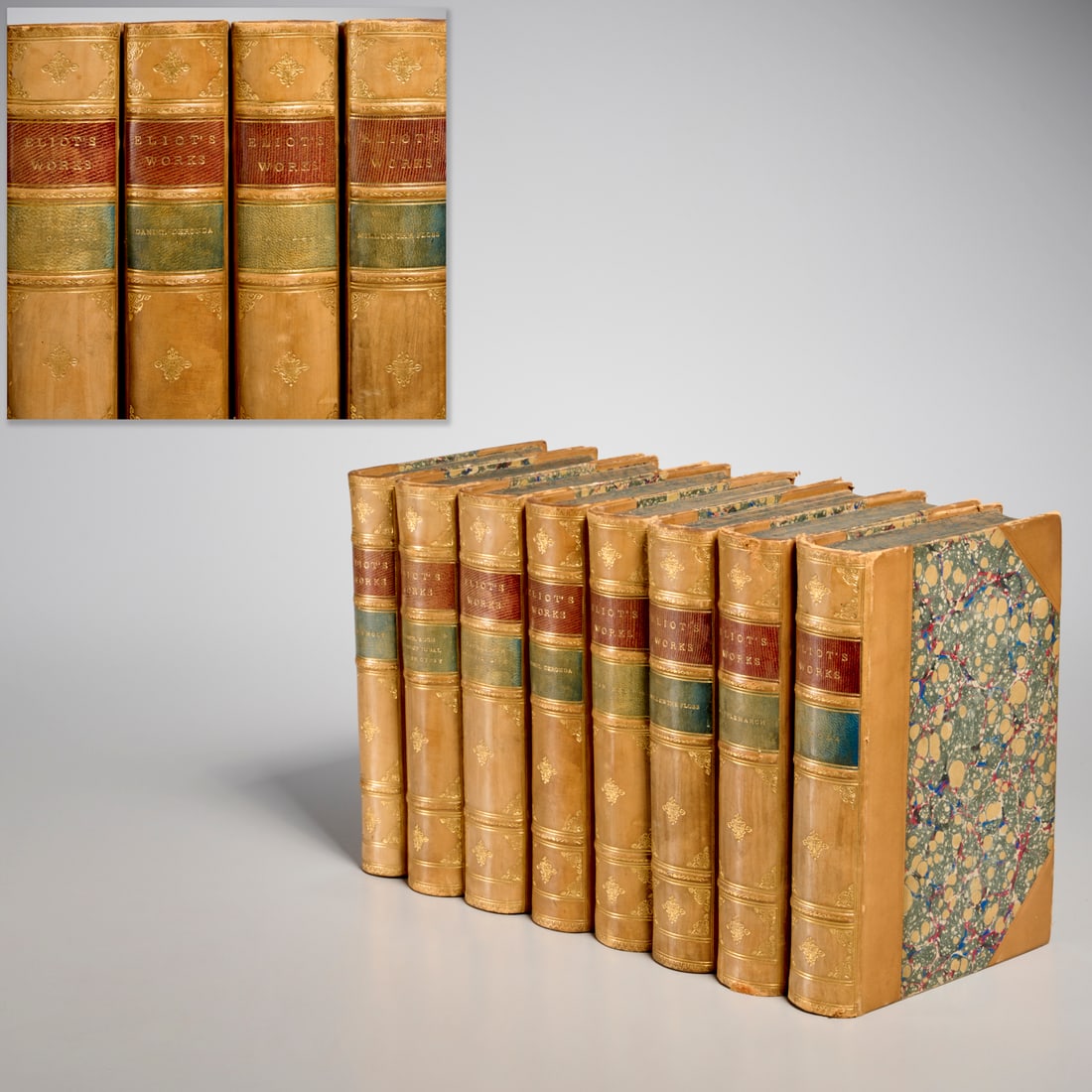 Eliot's Works, (8) vols., fine leather binding (1 of 6)