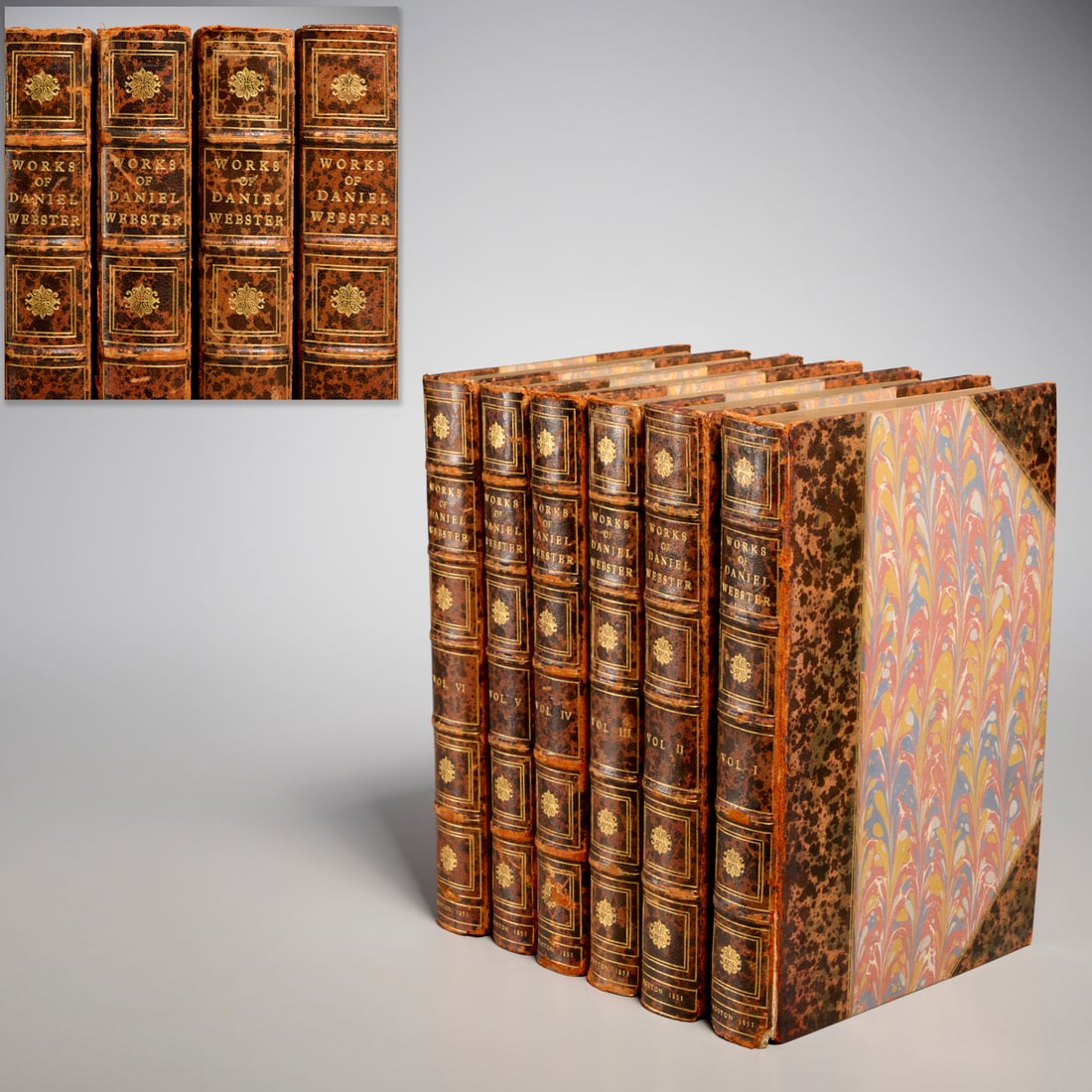 Works of Daniel Webster, (6) vols., 1851, signed (1 of 11)