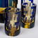 1313: (2) Art Deco cut colored glass whiskey sets - 4