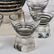 1313: (2) Art Deco cut colored glass whiskey sets - 6