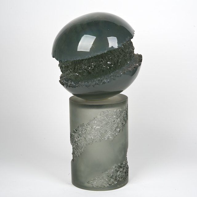 Pino Signoretto glass sculpture poss. Pomodoro co: Pino Signoretto glass sculpture poss. Pomodoro collaboration: Circa 1970s/80s, Signoretto collaborated with many artists and architects from 1978-1984 including Arnaldo Pomodoro whose influence on thi