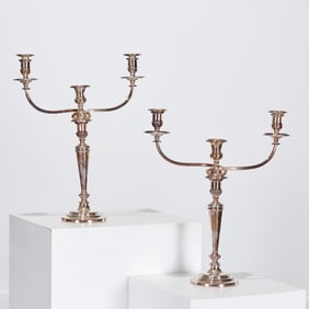 Matthew Boulton, pair candelabra, ex museum