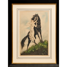 Louis Icart, signed drypoint etching and aquatint