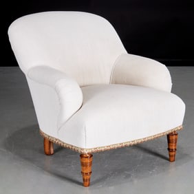 Howard & Sons style upholstered armchair