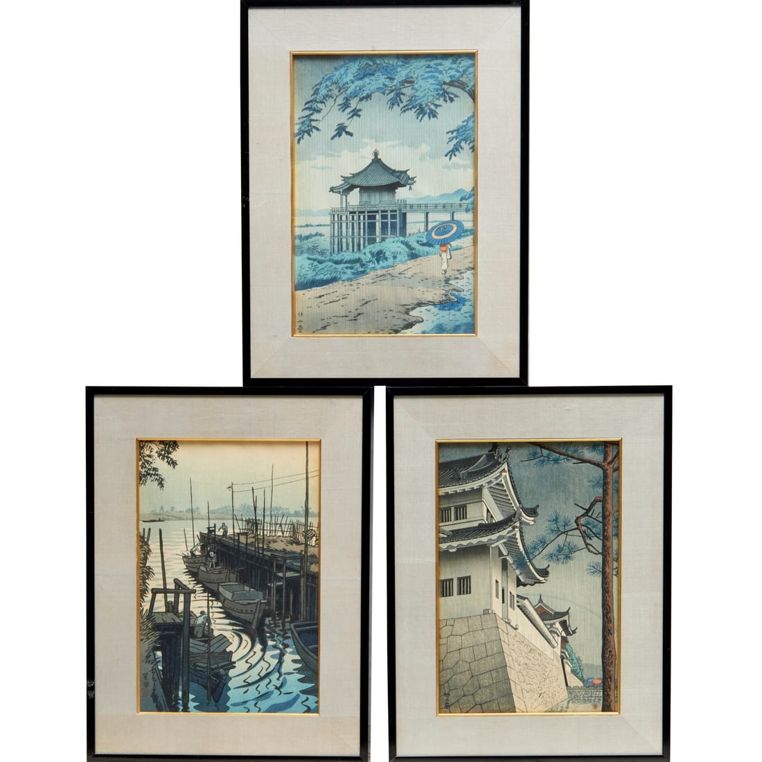 (3) Japanese woodblock prints (1 of 9)