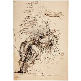 Salvator Rosa (circle), drawing