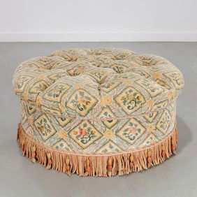 Edward Ferrell oversized button tufted ottoman