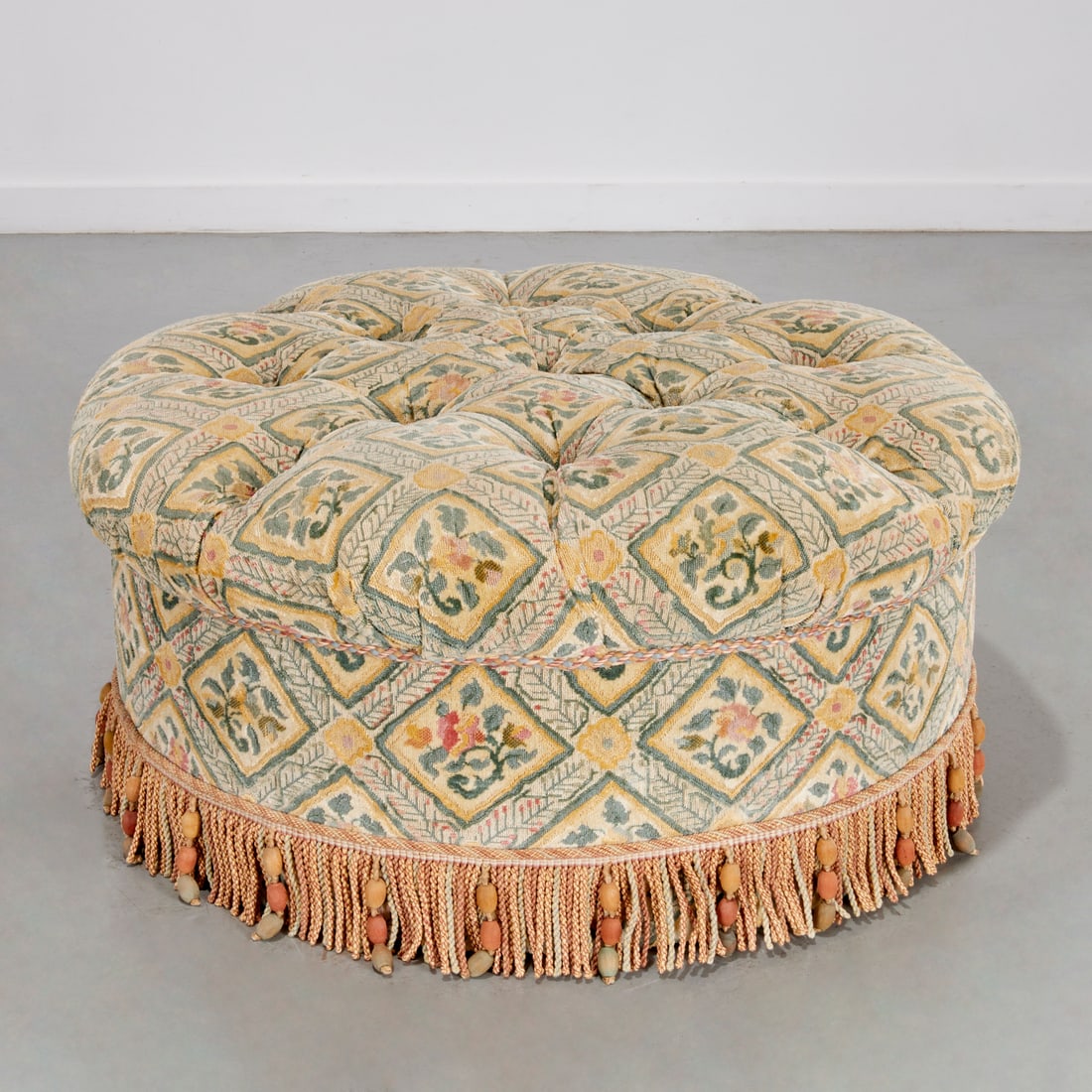 Edward Ferrell oversized button tufted ottoman (1 of 6)