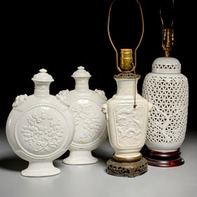 Chinese style blanc de chine porcelain group