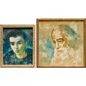 Nathan Wasserberger, (2) oil on canvases