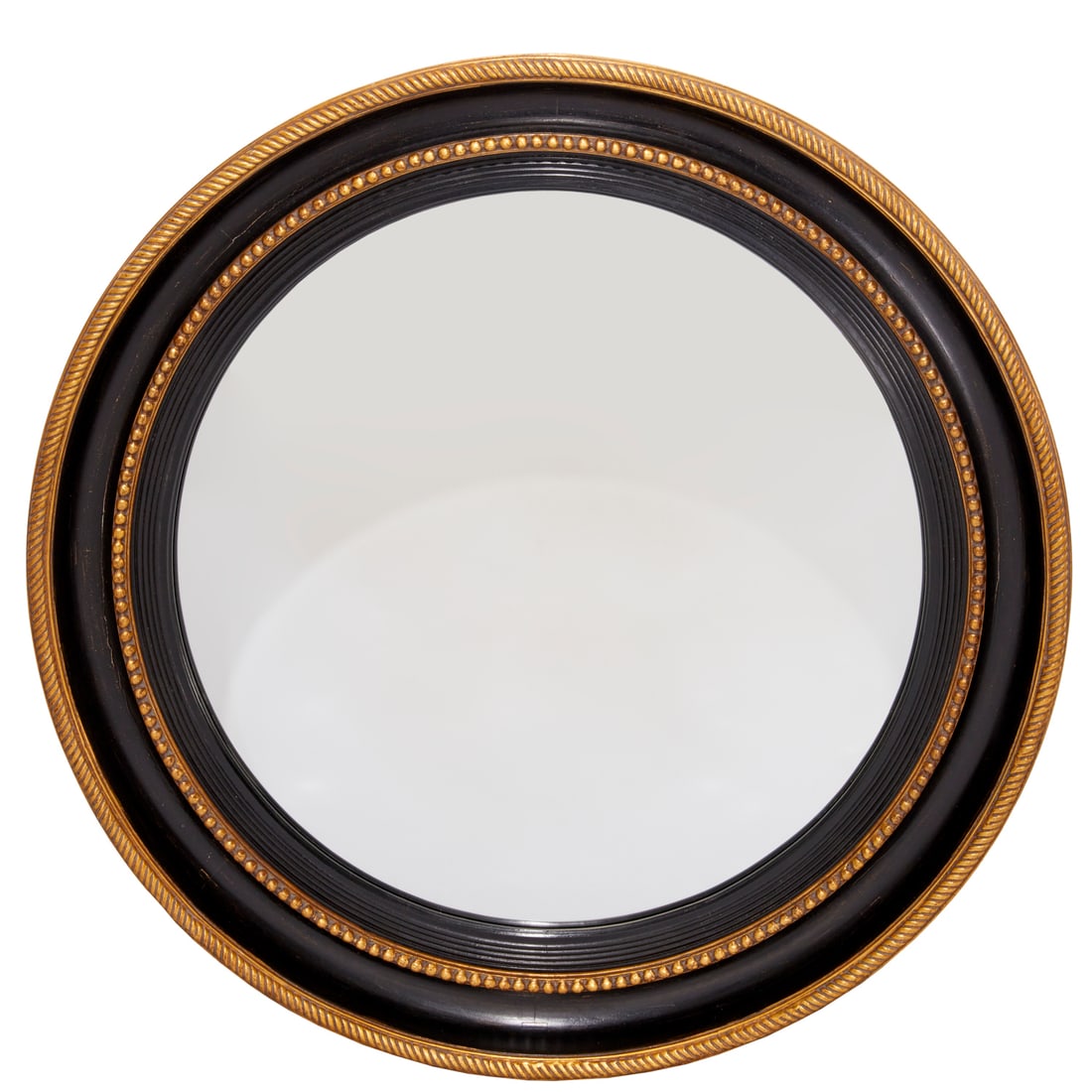 Regency style ebonized and gilt bulls-eye mirror (1 of 5)