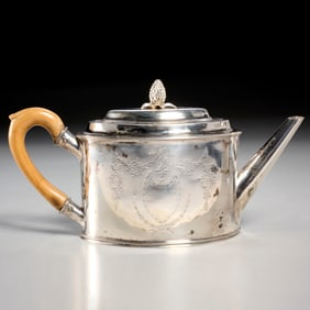 Garrett Schanck, NY silver teapot, ex museum