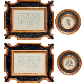 (4) Renaissance style cherub drawings
