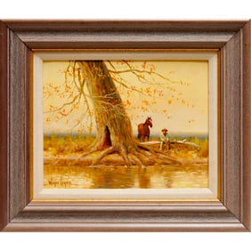 Wayne Cooper, oil on board