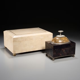 (2) Maitland Smth tessellated stone boxes