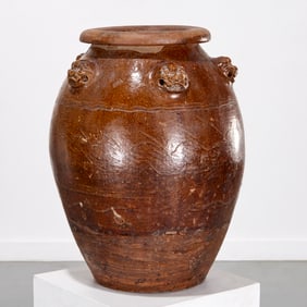 Chinese glazed stoneware Martaban jar