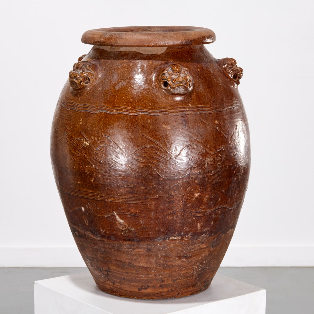 Chinese glazed stoneware Martaban jar (1 of 7)