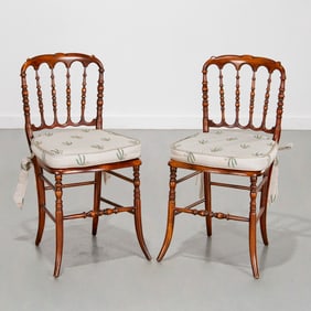 Pair Theodore Alexander Napoleon III style chairs