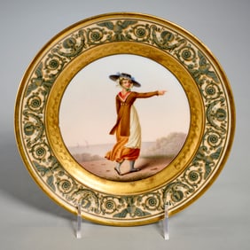 Empire porcelain cabinet plate, ex museum