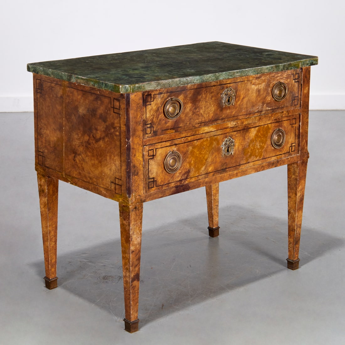 Antique Neoclassical style faux painted commode (1 of 7)