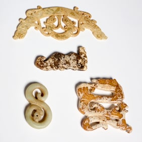 Chinese Archaic style jade or hardstone carvings