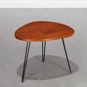 MCM side table with hairpin legs