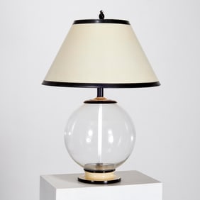 Oversized Art Deco glass table lamp