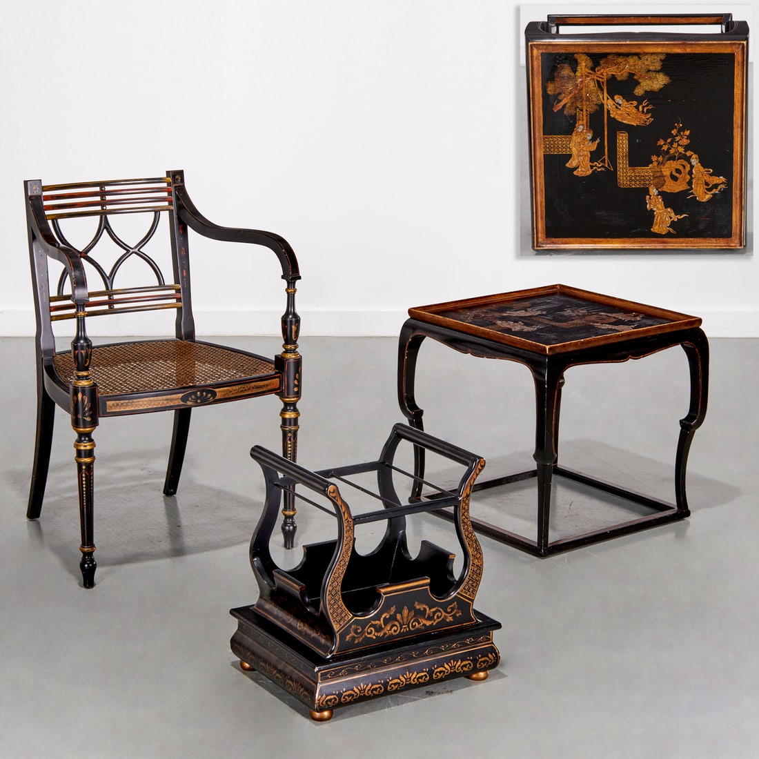 Designer Chinoiserie furniture group, incl. Baker (1 of 11)