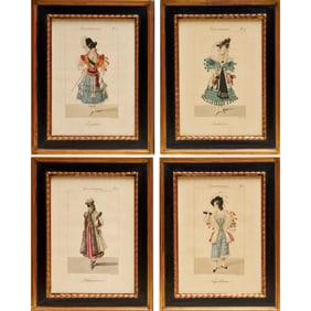Georges-Jacques Gatine, (4) lithographs, c. 1827