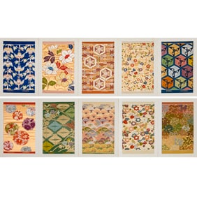 Wakamatsu Kayo, (10) textile panels, ex museum