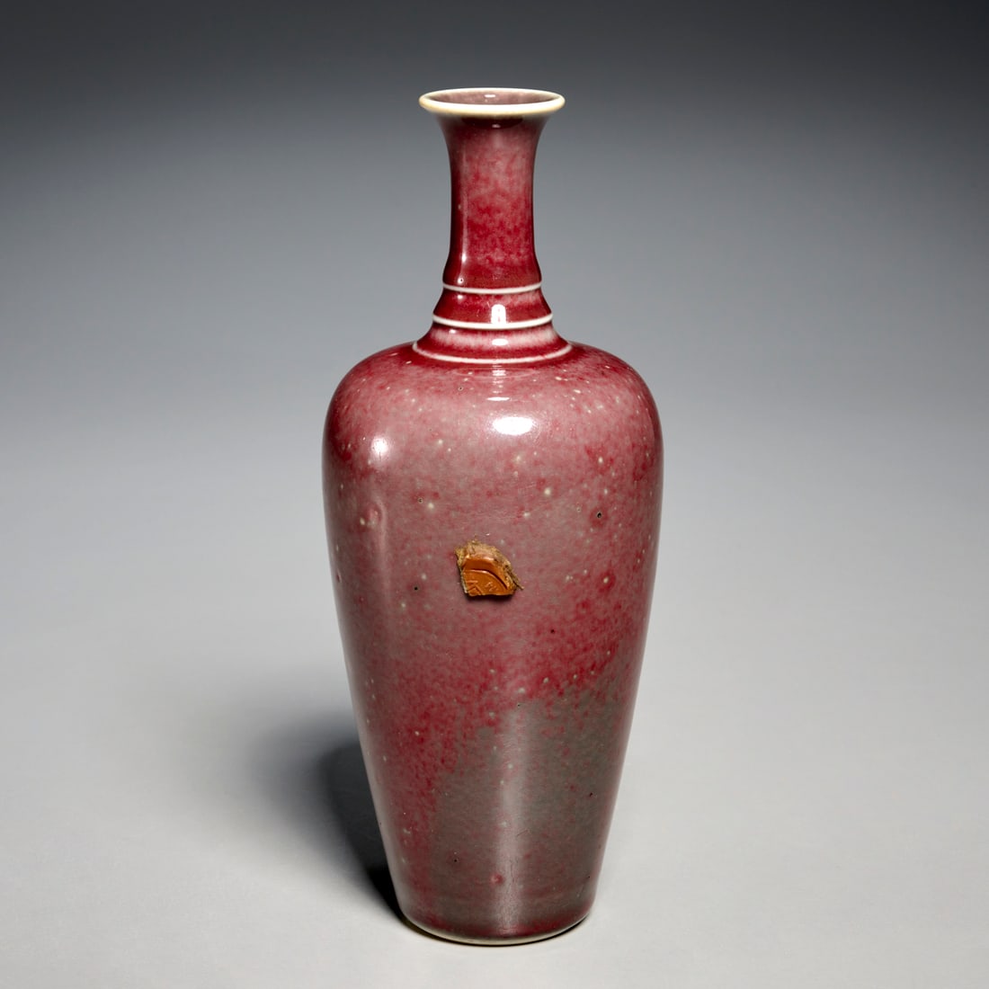 Chinese peachbloom porcelain amphora vase (1 of 7)