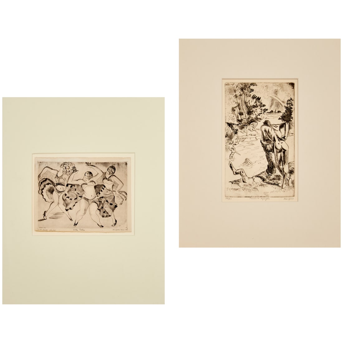 Clement Haupers, (2) etchings, ex museum (1 of 12)