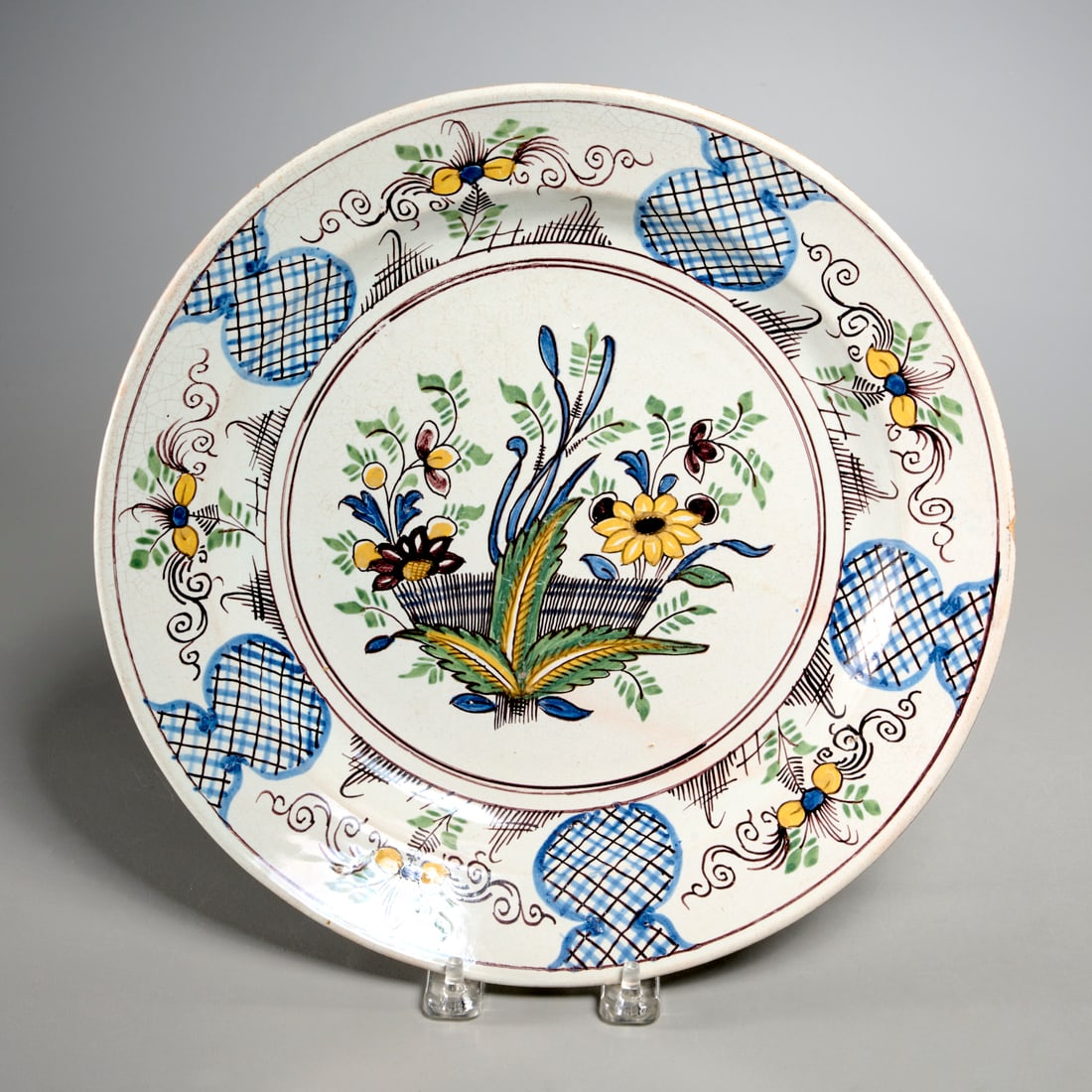 French faience charger, ex museum (1 of 6)