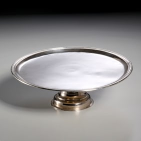 18th c. Italian silver salver, ex museum