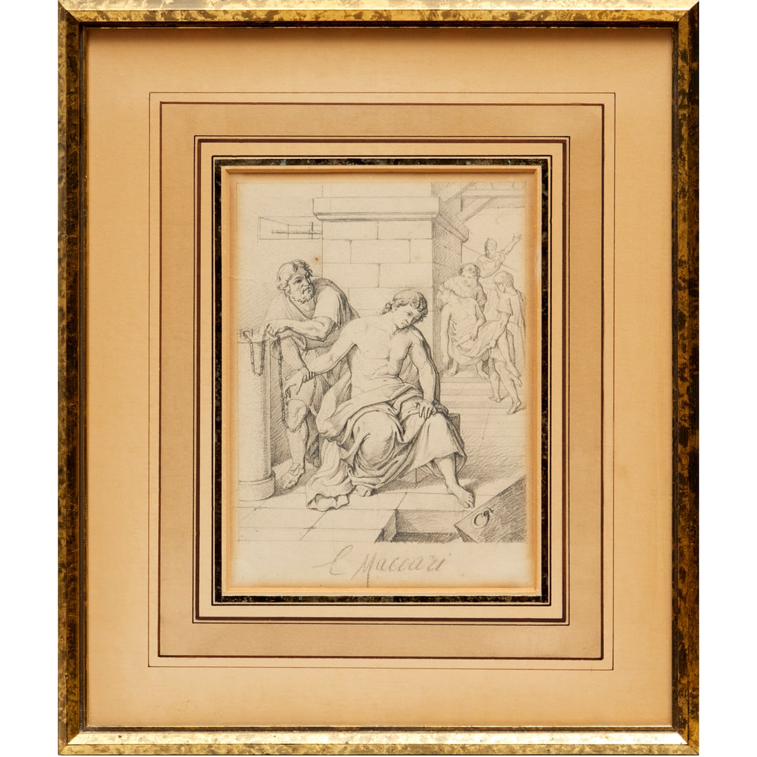 Italian School, graphite on paper (1 of 6)