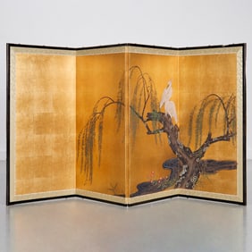 Japanese folding screen, ex museum