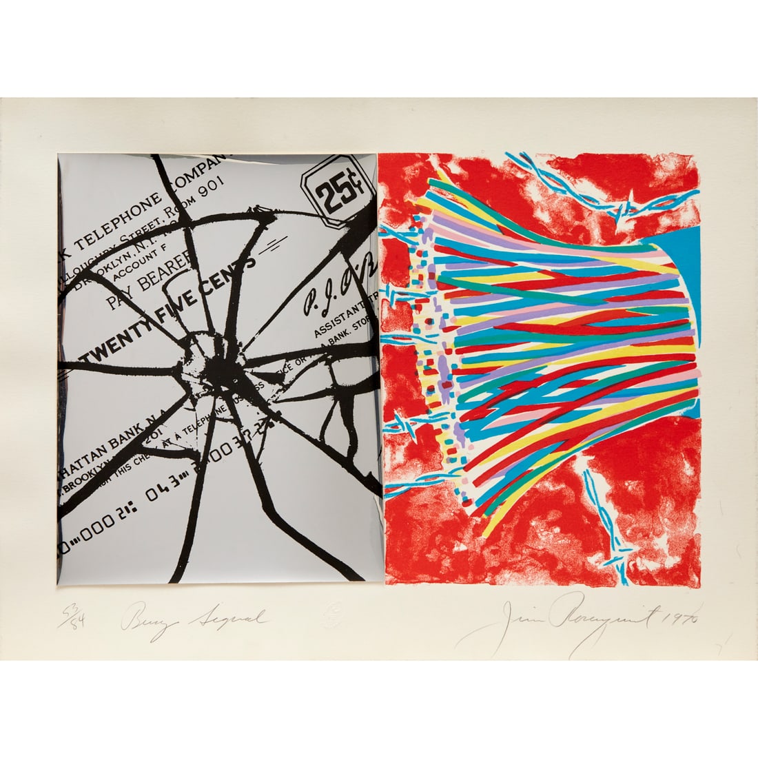 James Rosenquist, lithograph collage, 1970 (1 of 7)