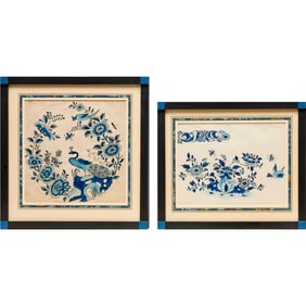 (2) Delft-style design drawings, ex Donald Heald