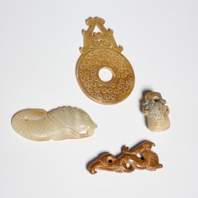 Chinese Archaic style jade or hardstone carvings