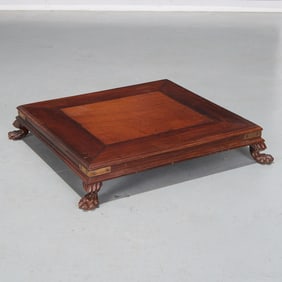 Anglo-Indian brass mounted hardwood low table