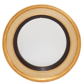Regency style painted convex mirror