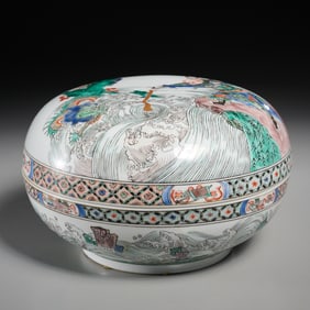 Large Chinese Kangxi style porcelain box