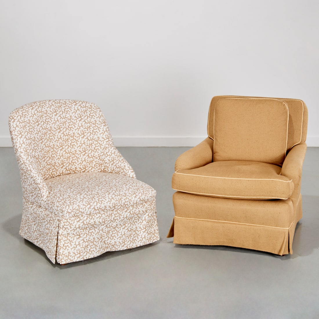 (2) Nice custom upholstered club chairs (1 of 6)