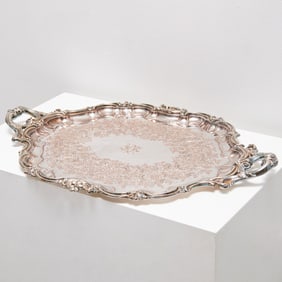 W.K. Cowan & Co., silver plate tray, ex museum