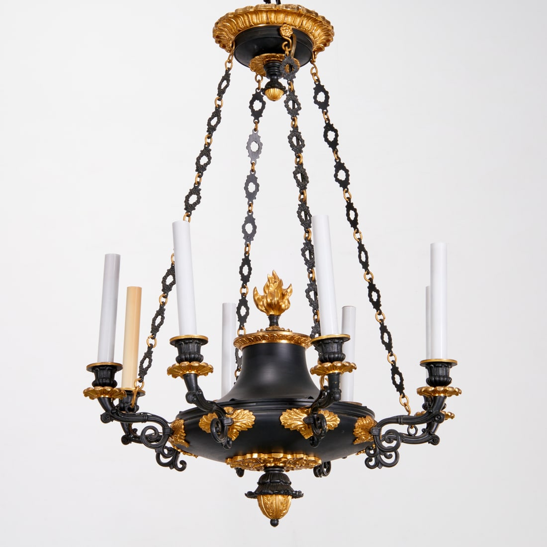 French Empire style parcel gilt chandelier (1 of 5)