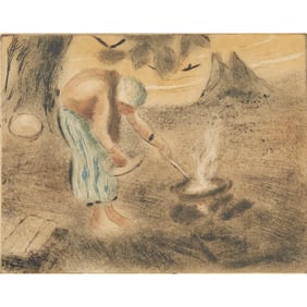 George "Pop" Hart, monotype etching