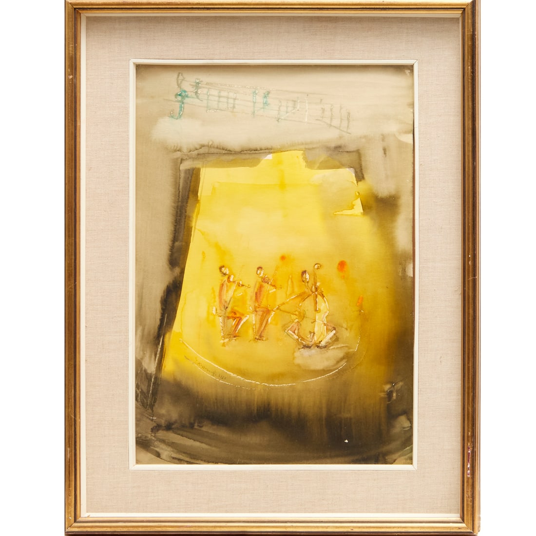 Joseph Kossonogi, watercolor, 1968 (1 of 5)